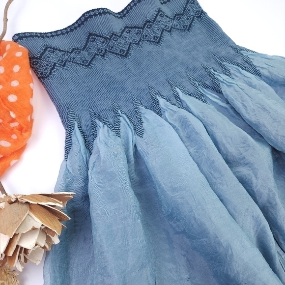 Lapis Blue Boho Onesize Dress - Picture 4 of 16